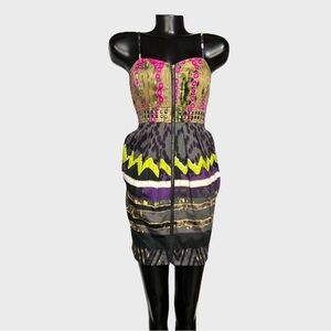 Kouture Kimora Colorful Mini Dress Zip Front Pockets Dopamine Adjustable Straps